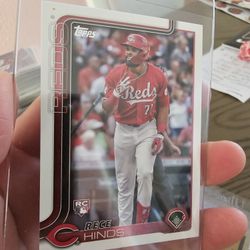 Cincinnati Reds Rece Hinds '25 Topps Foil Rookie Baseball Card 