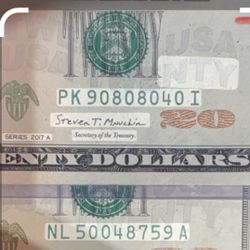 $20 bill Error 
