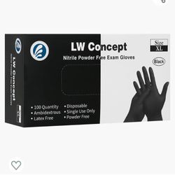 Nitrile Black Gloves