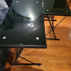 2 Glass Desk Perfect For office  Or Students 