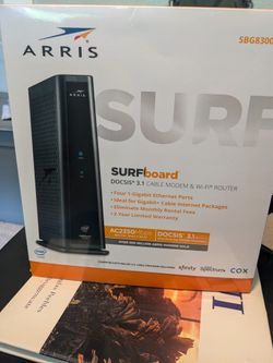 ARRIS - SURFboard DOCSIS 3.1 Cable Modem & Dual-Band Wi-Fi Router.