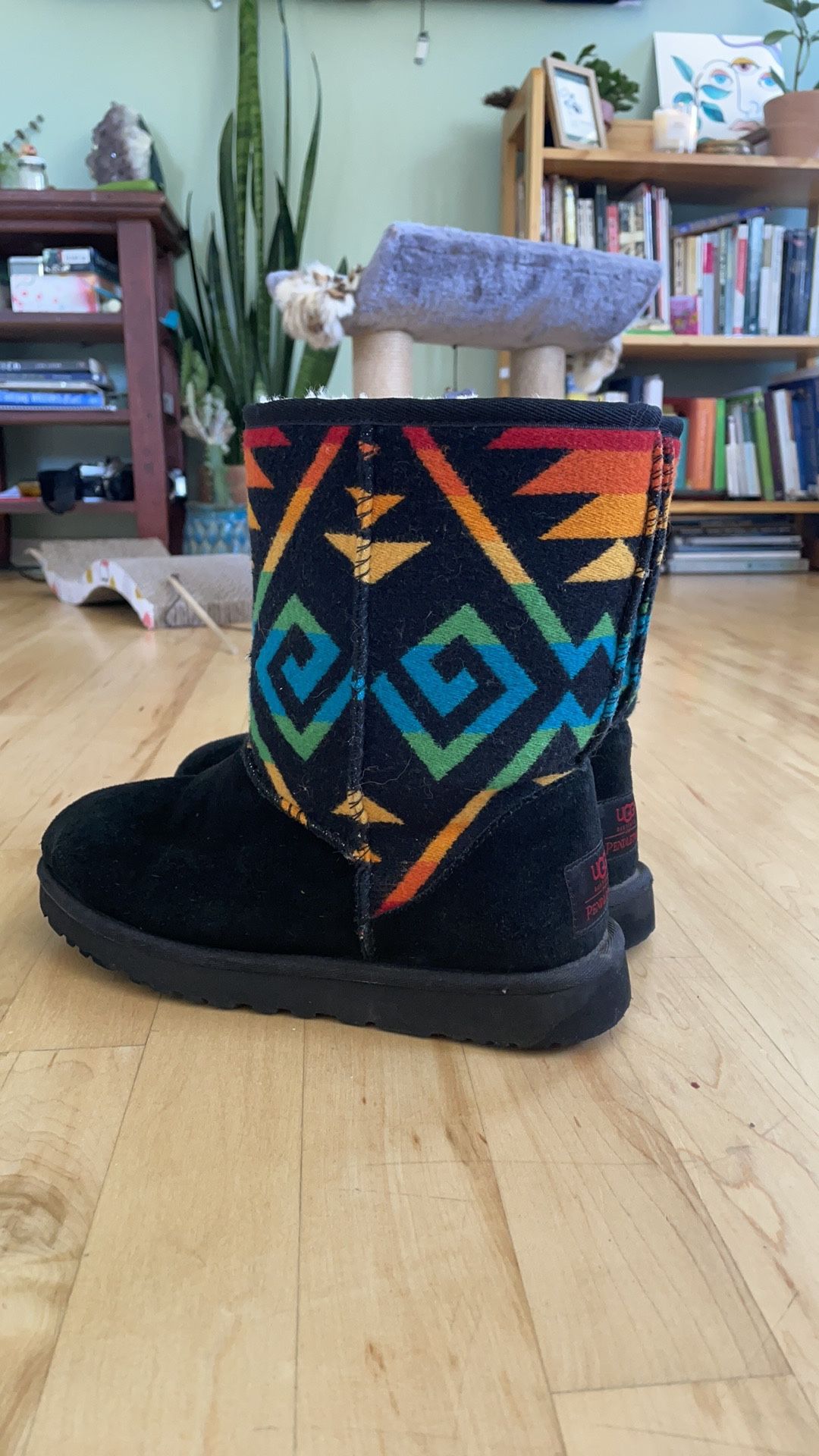 Pendleton x UGG Boots Black With Pattern