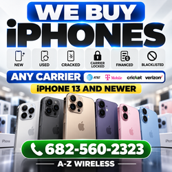WE BUY iPHONES 13 & UP 💰 New, Used, Cracked, Locked – CASH TODAY!
