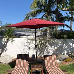 Teak Chaise Lounge Set & Accessories