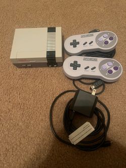 NES mini with 2 snes mini controllers