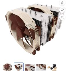 NH-D15, Premium CPU Cooler with 2X NF-A15 PWM 140mm Fans (Brown)