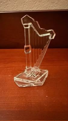 Vintage KristalKolor Harp Figurine