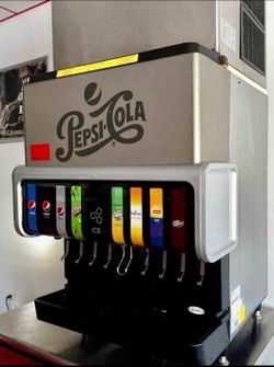 Commercial Countertop Soda Fountain Machine with Sun Ice Maker ,