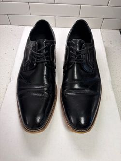 MOVING SALE – Men’s Black Leather Cap-Toe Dress Shoes
