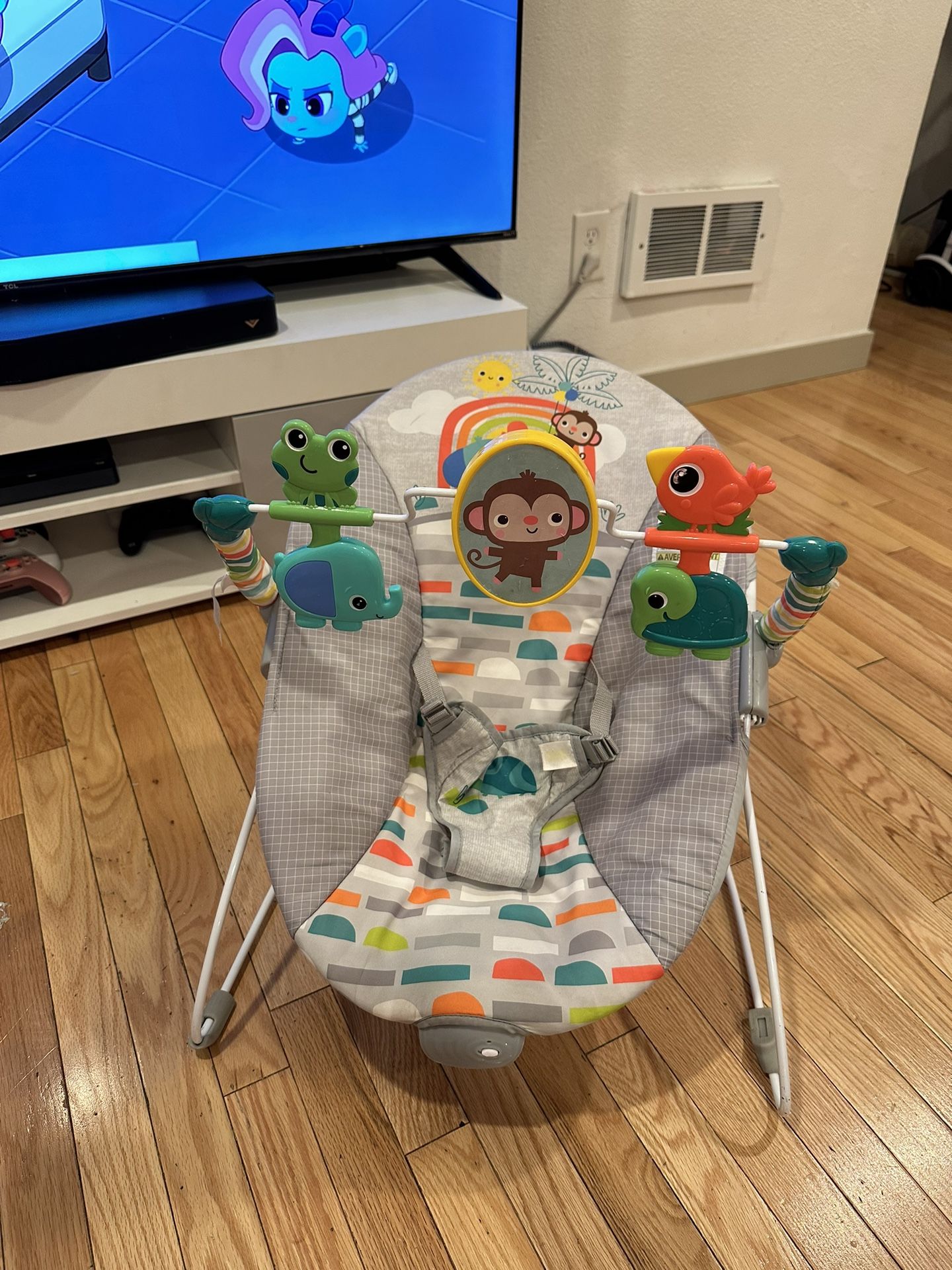 Playful Paradise Vibrating Baby Bouncer, Unisex, Baby Gear, Baby Toys, Newborn