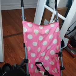 Pink Polka Dot Stroller 