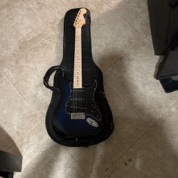Black electric guitar  