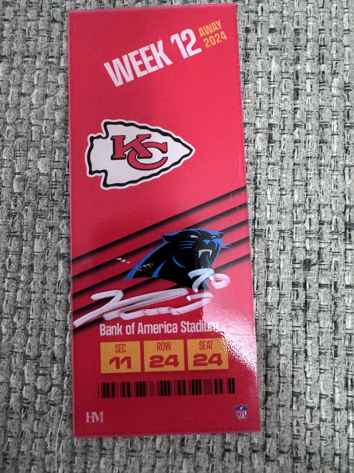 Justin Reid Signed Autograph Commemorative Acrylic Ticket - Beckett Coa - KC chiefs