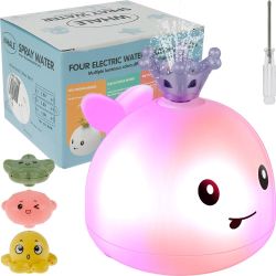 Baby Bath Toys with, Bath Toys for Kids Ages 1-3, 1 Year Old Boys Girls, Easter Basket Stuffers for Babies 6-12-18 Months, Light Up Whale Bath Toy Tod