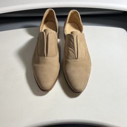 Ladies Nisolo D’Orsay Tan Nubuck Shoes Sz 9