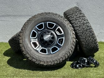 OEM 20" Ford F-350 Wheels F350 F250 Rims 8x170 35" A/T Tires BFGoodrich KO3 295/65R20 Lariat F-250