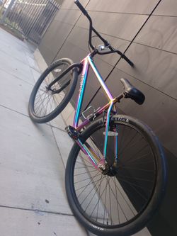 Iridescent Oil Slick Fixed Gear Bike