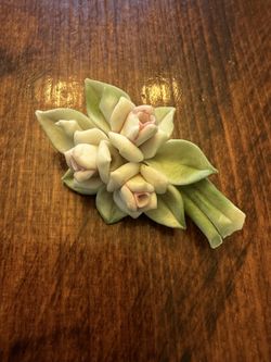 Vintage Porcelain bisque brooch pin