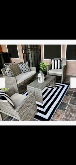 Brand new indoor or outdoor patio furniture set with cushions