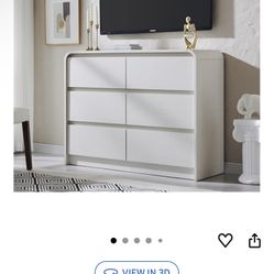 White/ Off White 6 Drawer Dresser