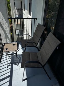 Outdoor Patio Chairs Set of 3