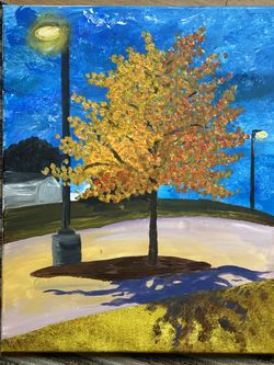 Before The Leaves Fall Original Acrylic Painting 