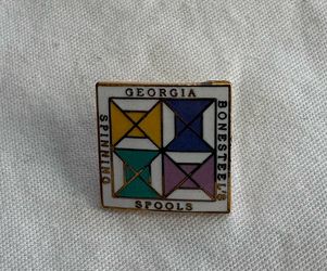 Georgia Bonesteel's Spinning Spools Enamel Lapel Pin
