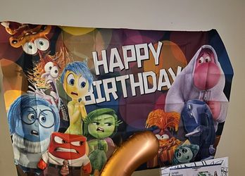 HBD Inside Out Backdrop