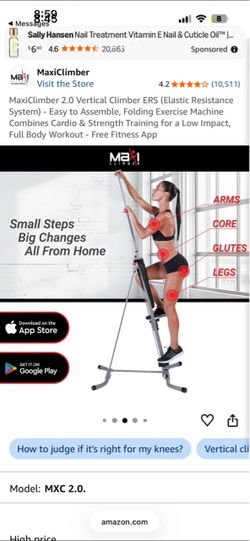 MaxiClimber Exercise Machine NEW