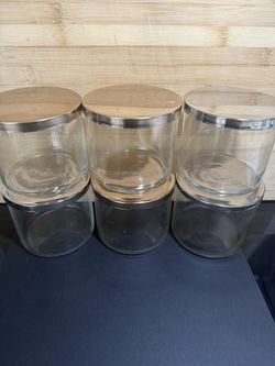 6 Empty Candle Jars – 14.5 oz (BBW) with Lids