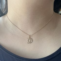 10kt Yellow Gold Initial D Pendant Necklace 