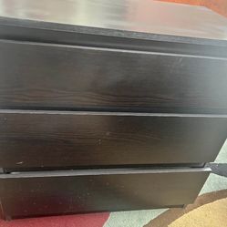 3-drawer dresser, dark brown/ 28x16 Inches And Height 28.5 Inches
