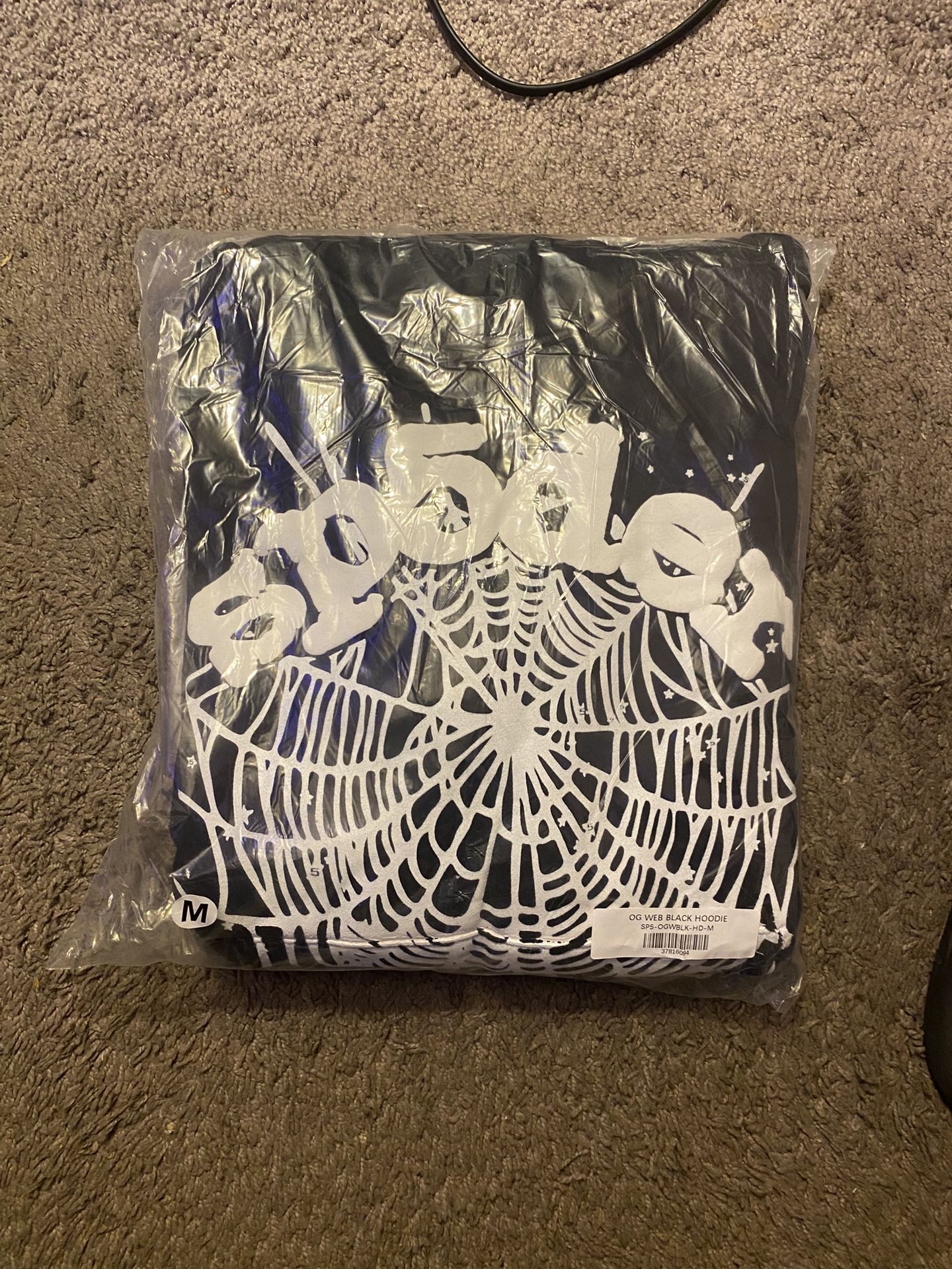 Sp5der OG Web Hoodie Black