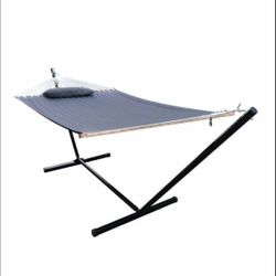 HAMMOCK - 12 Feet Double Hammock with Space Saving Steel Stand