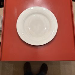 10" White Porcelain Dinner Plates - Set of 4