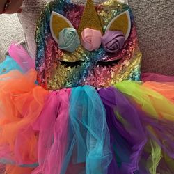 t Girls Unicorn Costume LED Light Up Unicorn Dress Birthday Party Princess Dress