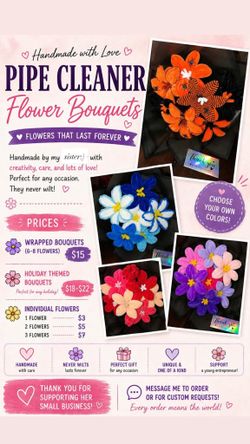 Handmade PipeCleaner Flower Bouquets 💐 madewithlove