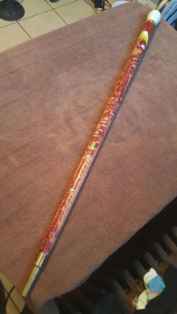 Vintage old Japanese hand carved cue and pool cane stick for Sale in
