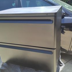 2-drawer Black Lateral File Cabinet Locking Usa Made Metal Delivery Possible