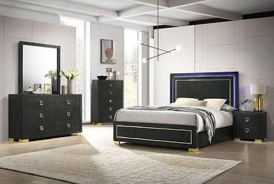 Brand New Elegant Latimer LED Queen Bed Set