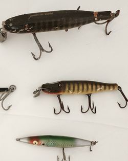 7 - Vintage, Antique, Musky Fishing Lures. for Sale in Sun City