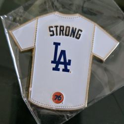 LA STRONG DODGER JERSEY PIN