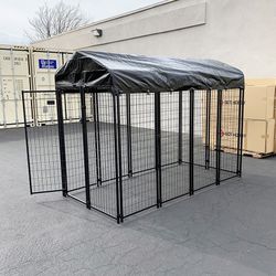 (New) $290 Large Heavy Duty Dog CagePet  Crate Kennel with Cover 8x4x6 FT