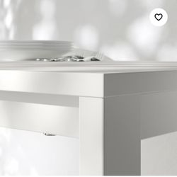 Table white, 70 7/8x29 1/8 "