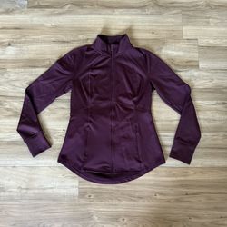 Spyder Active Women's Burgundy Maroon Mock Neck Full Zip-Up Jacket with Pockets