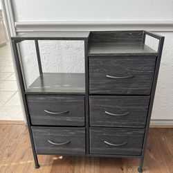 NEW! Nightstand With Drawer, 5 Drawers Nightstand With Open Shelf For Bedside Storage, Unit Organizer Furniture For Entryway, Living Room Bedroom, Fab