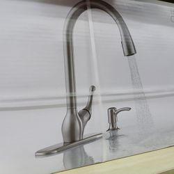 Barossa Kohler Pull Down Kitchen Faucet With Soap Dispenser