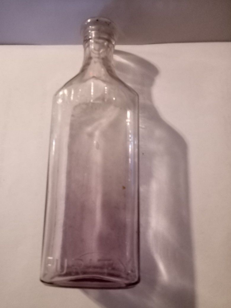 Antique Glass Pharmacy Medicine Druggist Bottle Purity