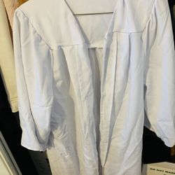 White Graduation Gown