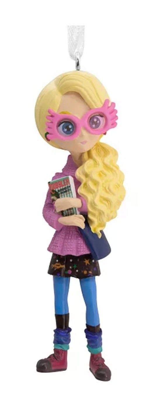 Harry Potter Luna Lovegood Ornament Holding Quibbler & Wearing Spectrespecs Glasses Hallmark